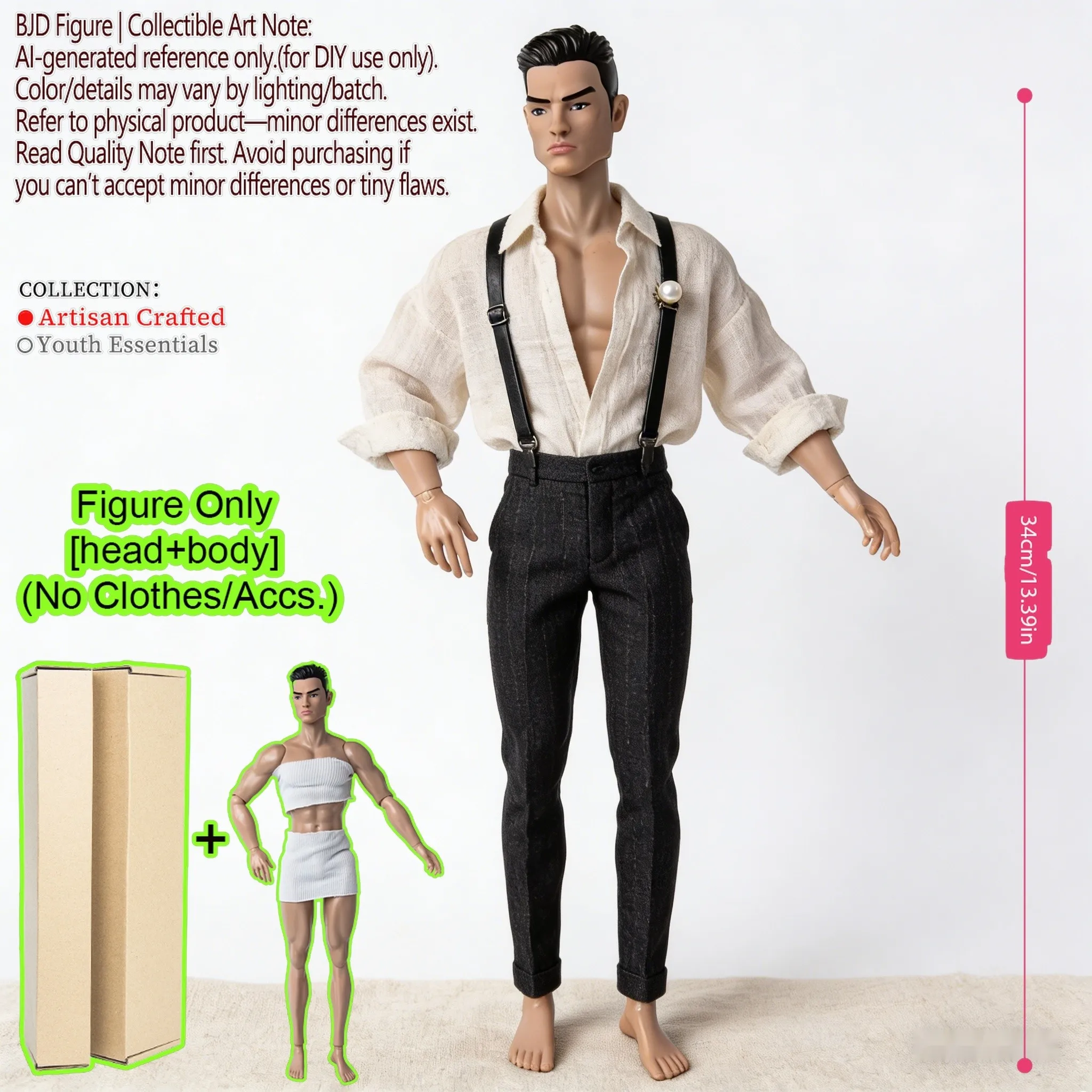 

12,6-дюймовая профессиональная фигурка BJD MJD в масштабе 1/6, тело в форме супермодели, реалистичный макияж лица, полностью подвижные суставы (без кольцевых шарниров)