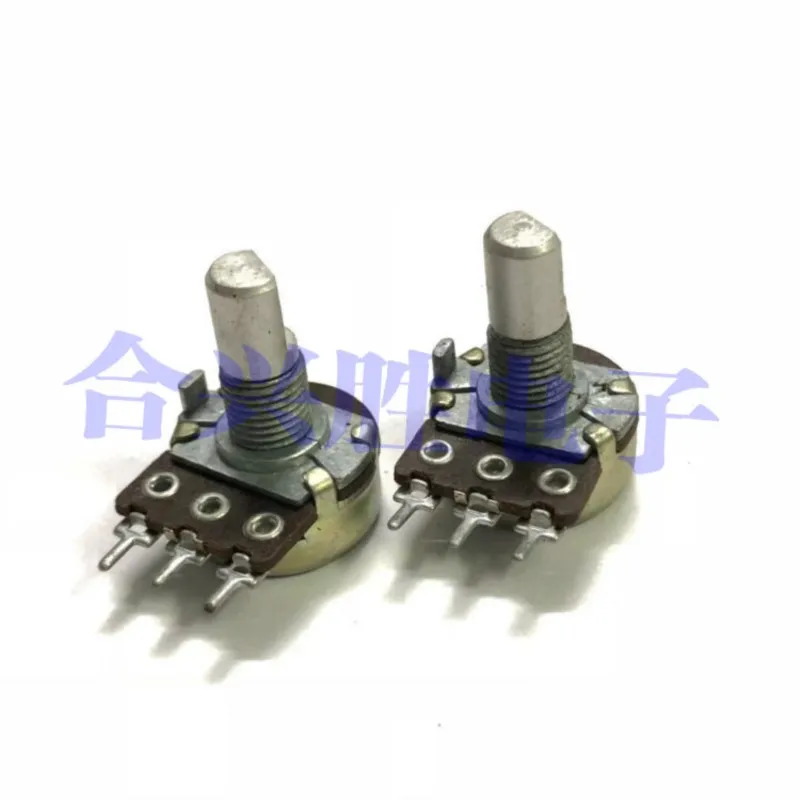5PCS 16 Type Rotary Potentiometer 148 Type Single B5K Power Amplifier Audio Adjustment Volume Potentiometer 16MM