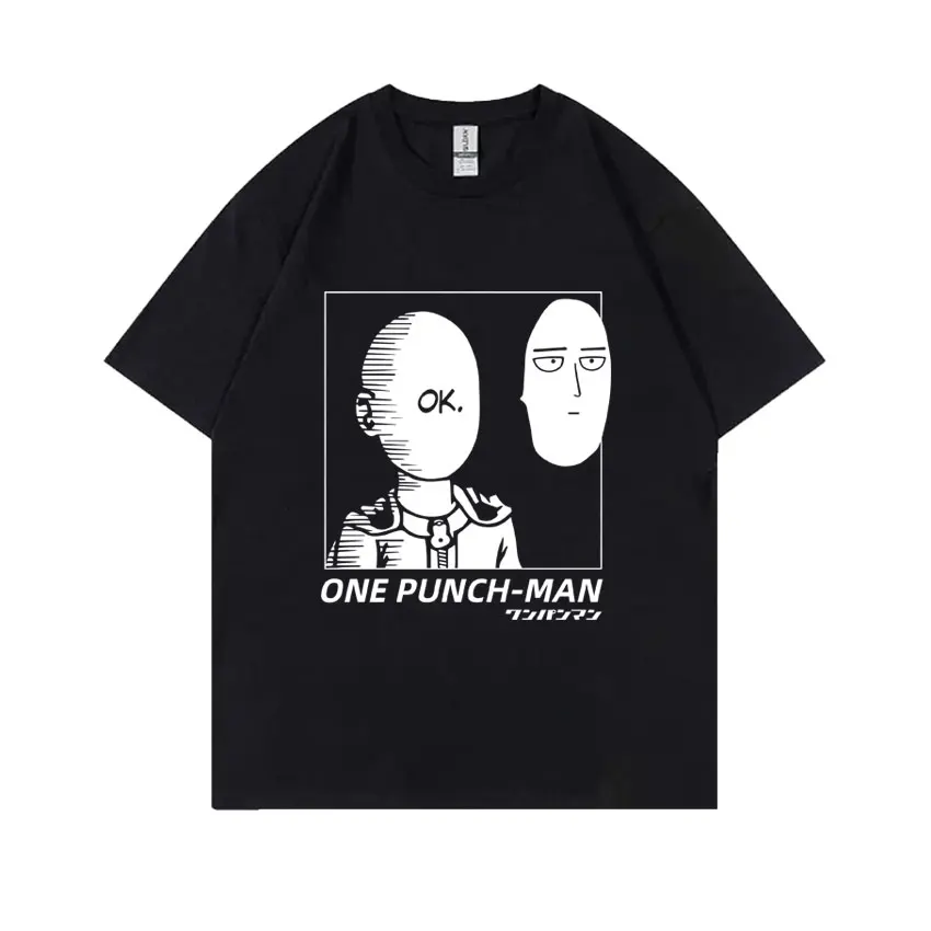 Kaos Grafis Anime One Punch Man Saitama Egg Kaos Lucu Pria Wanita Kasual Oversized Streetwear Kaos Kartun Manga Pria