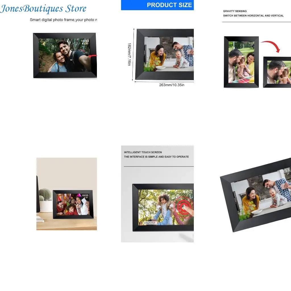 

10.1in фоторамка IPS сенсорные экраны Wi -Fi Enableds Авторажающий дисплей w8ke