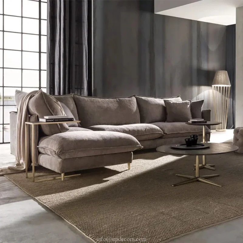 Latest Design Nordic living room sofa with side table modern sofa furniture for living room