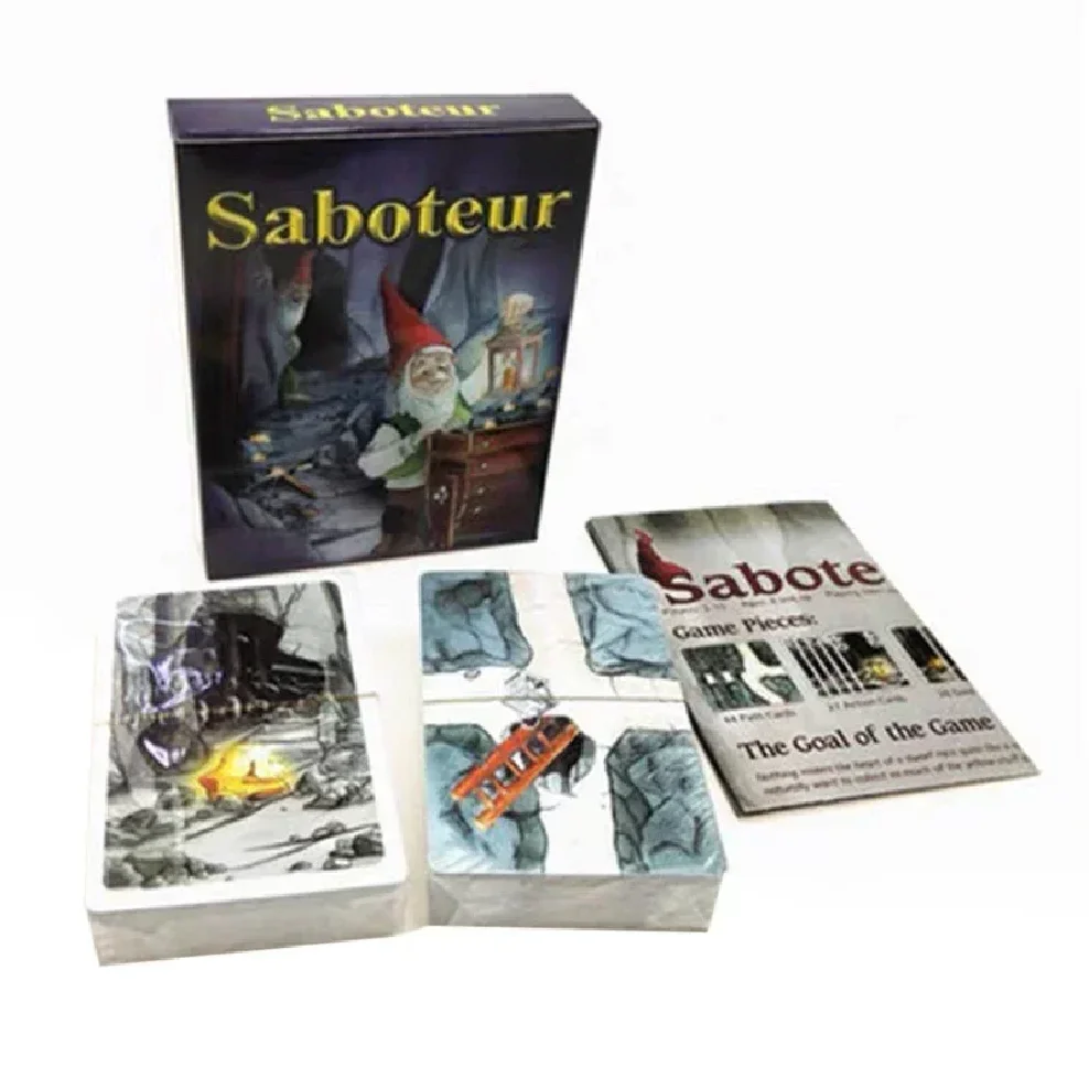 Настольная игра English Saboteur, карты, настольные игры, забавные настольные карточные игры для семей, вечеринка, карлик, золотая шахма, копание, шахтер, настольная игра