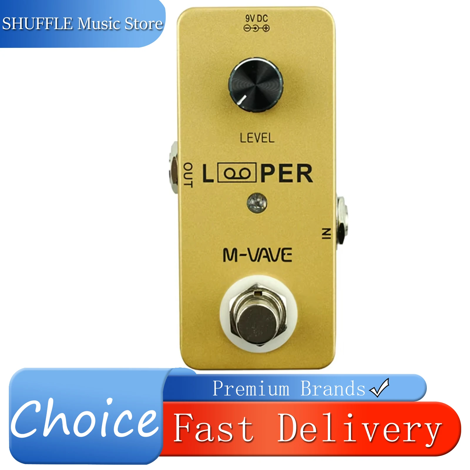 

M-VAVE Mini Looper, педаль эффектов для электрогитары Looper, 5-минутный неограниченный эффект записи контура, аксессуары для электрогитары