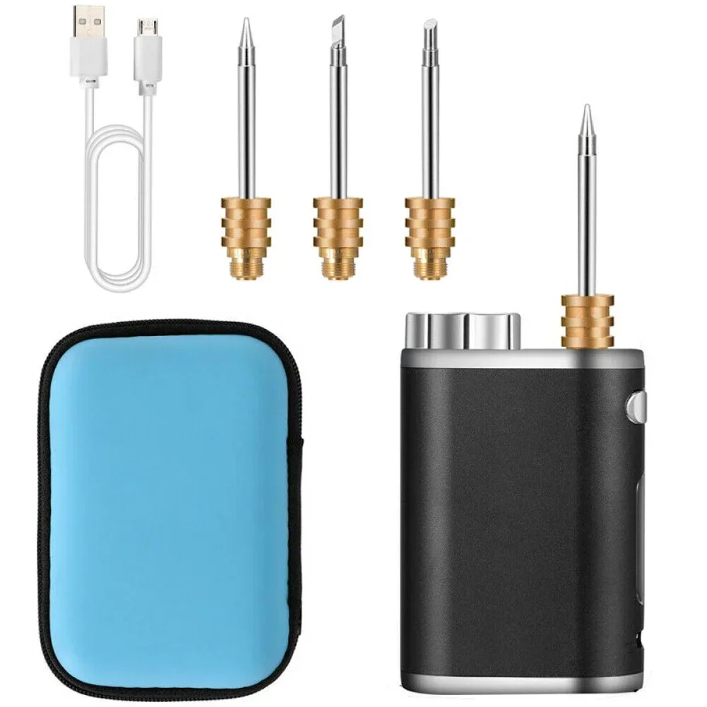 Rechargeable 1-75W（18 650） Battery Soldering Iron Portable Charging Soldering Iron 2600mAh Wireless USB Soldering Iron Tip Sets