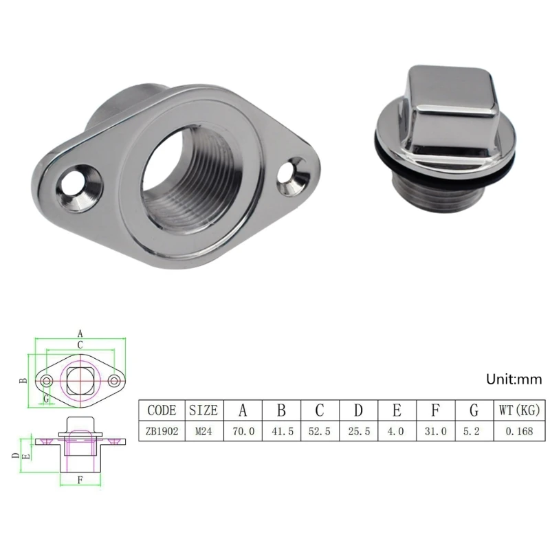 Garboard Drain Plug Thép không gỉ Marine Drain Plug Thuyền Transoms Garboard Drain Plug Sửa chữa nhanh Phụ tùng thuyền