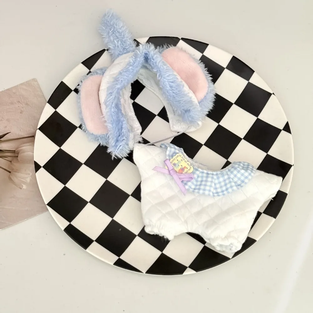 

Elephant Jumpsuit 10cm Cotton Doll Clothes Suit Lovely 20cm Doll Clothes Outfit Creative Cartoon Hat Doll Dress Up Set