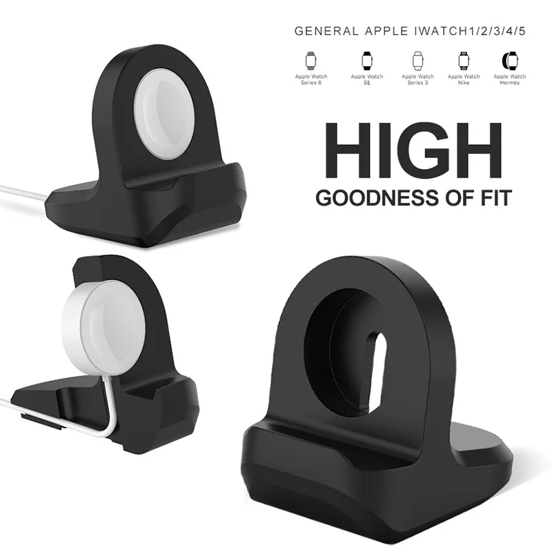 Holder For Apple Watch Series 5/4/3/2/1 Stand Nightstand Keeper Silicone Home Charging Dock Station Charging Holder for iWatch