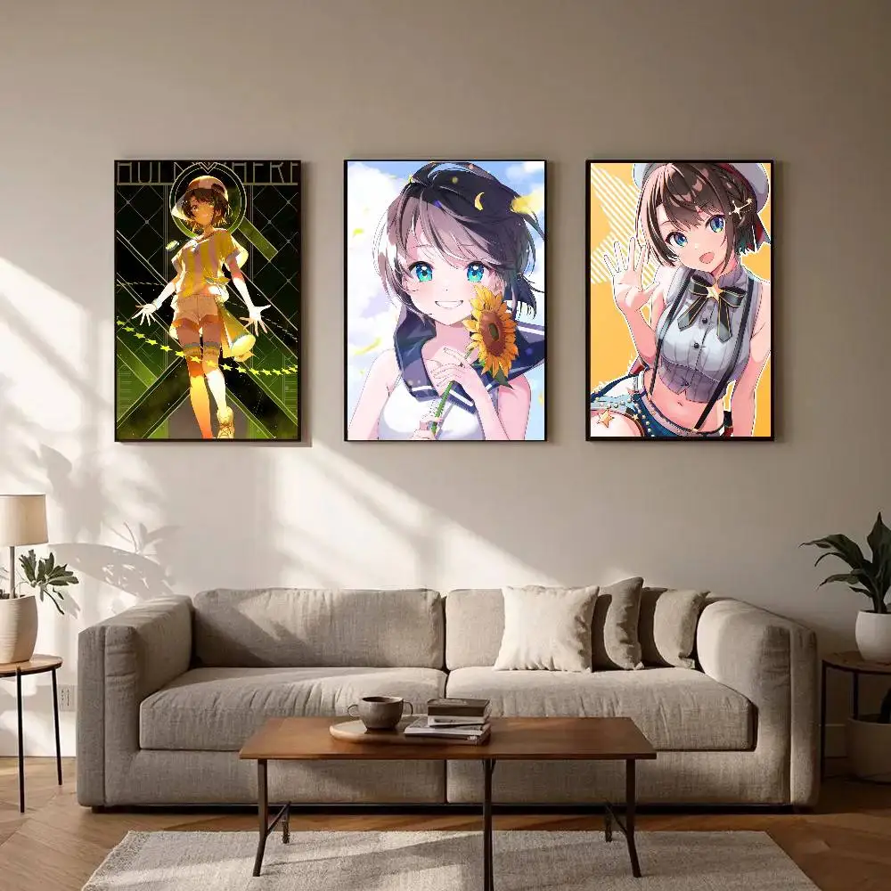 Oozora Subaru Anime Hololive Posters Living Room Bar Cafe Quality Canvas Vintage Style Comics Painting Art Home Wall Decor Pict