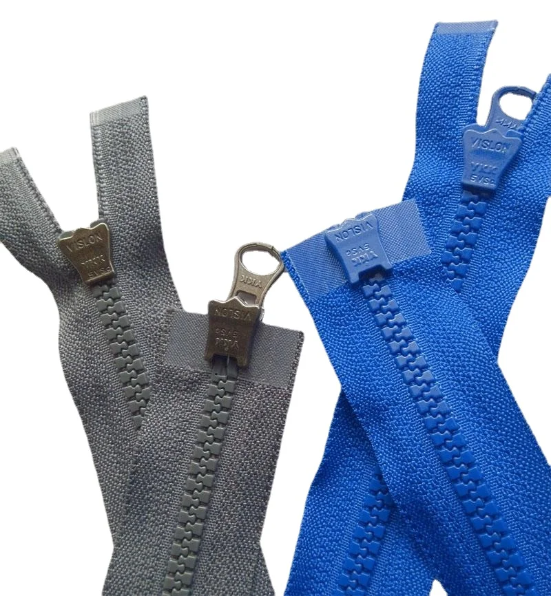 2pcs/Lot 5# 70 To 100cm Long Resin Ykk Zipper Grey Navy Blue Pink Black Coffee 2-Way Double Open Jacket  Repair Sewing Accessory