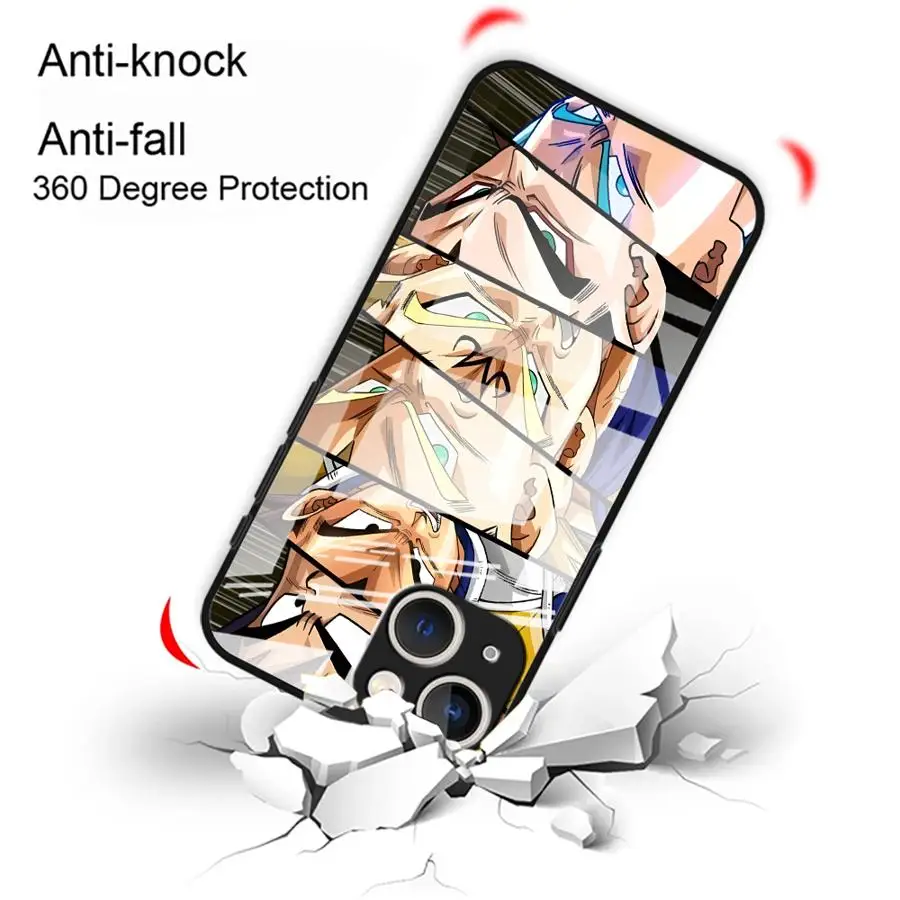 D-ragonS B-allS Goku Art Case for iPhone 17 Pro Max Air 15 Plus 14 11 16 12 8 13 XR Glass Phone Cover  view 3