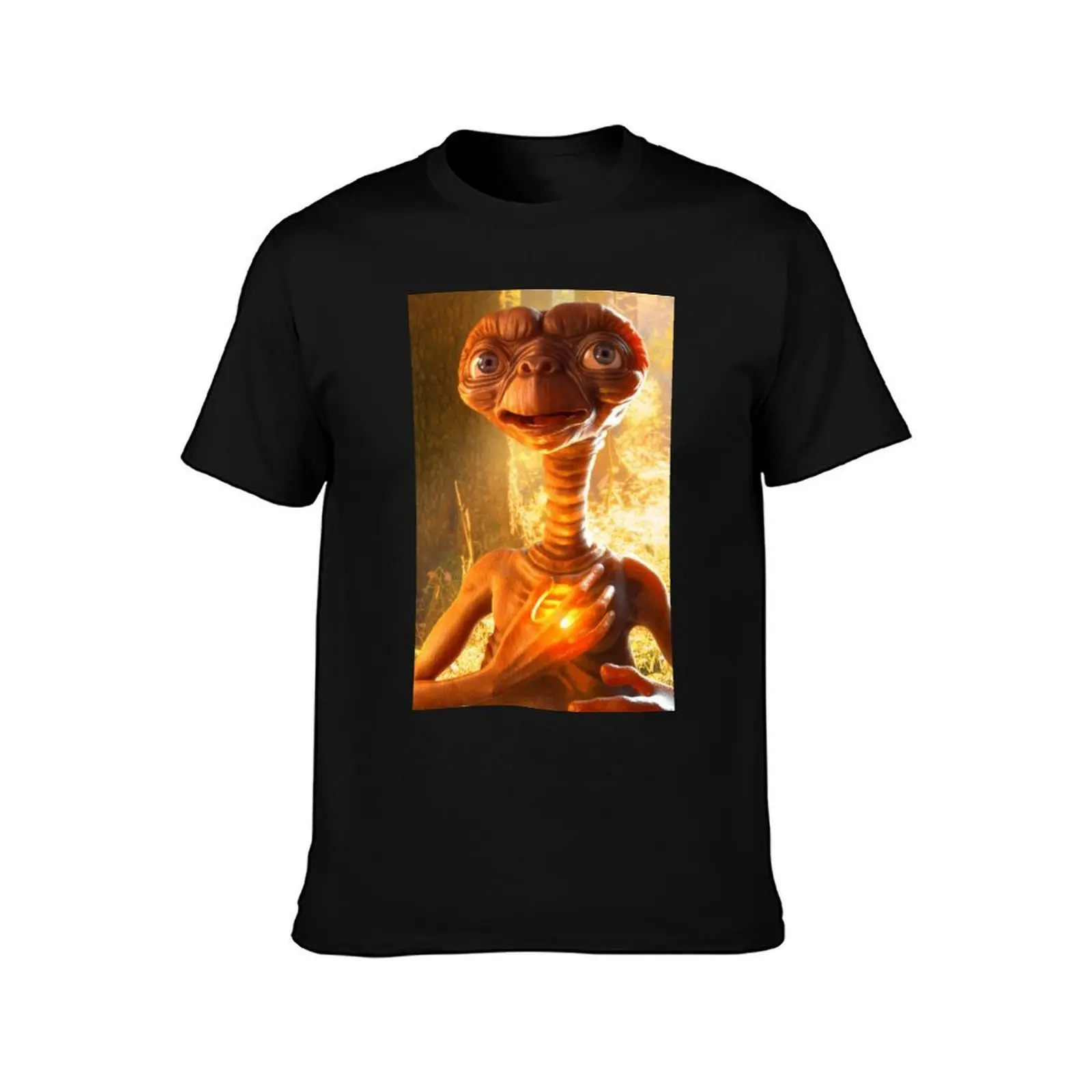 ET the Extra Terrestrial T-Shirt, Summer Casual Cotton Tee, Oversized Streetwear Tops, Vintage Graphic Print, Unisex Men Women