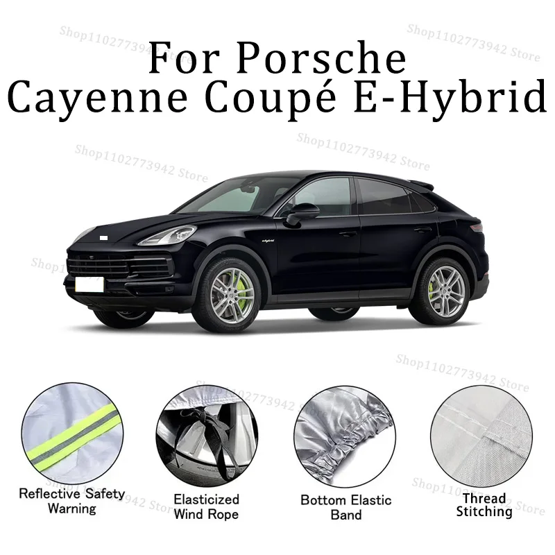 

Автомобильный чехол для Porsche Cayenne Coupé E-Hybrid, полное покрытие, водонепроницаемый солнцезащитный чехол, устойчивый к царапинам автомобильные аксессуары