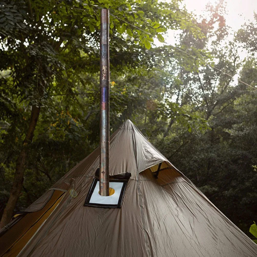 

Tent Stove Jack Fireproof Glass Retardant Anti Scald Protection Ring For Hot Tent Camping Outdoor Stove