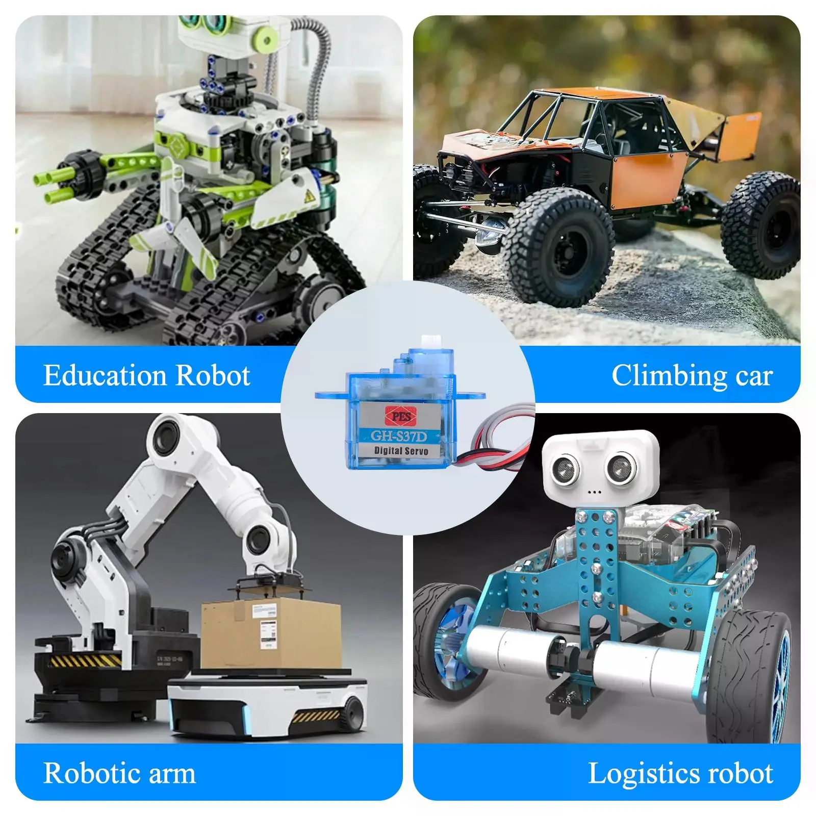 GH-S37D 3.7 جرام أجهزة رقمية دقيقة 90 °   خفيفة للغاية لطائرة RC/طائرة هليكوبتر/قارب للتحكم في محرك سيرفو صغير عالي السرعة