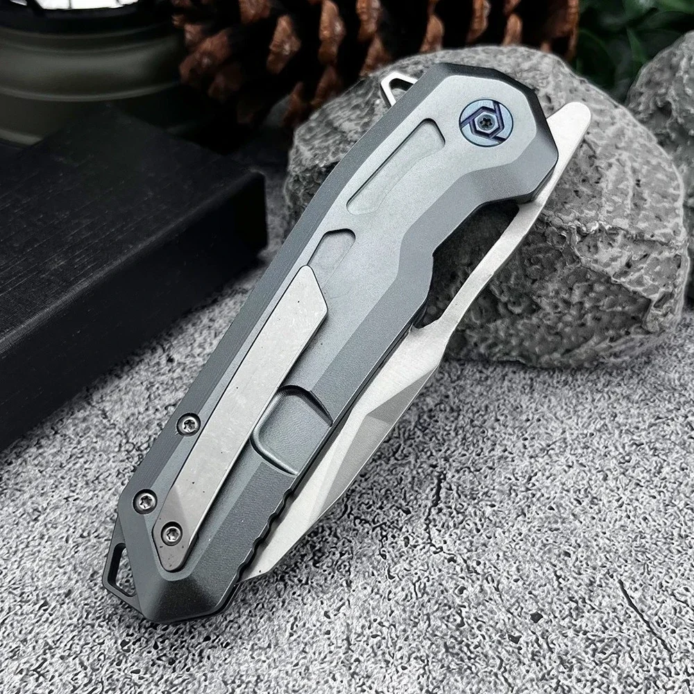 Тактический портативный складной нож для приключений в дикой природе, охоты, EDC, универсальный нож для кемпинга, алюминий + ручка из углеродного волокна