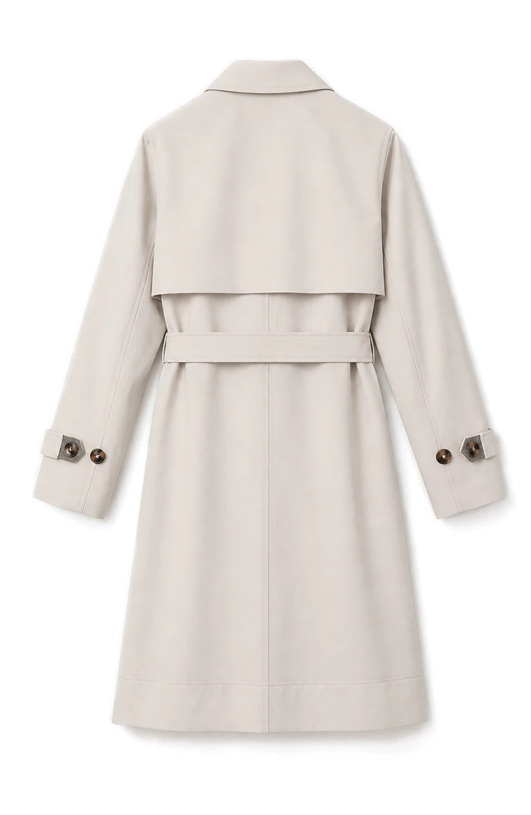 K2536W 50% Baumwolle Windbreaker Luxus Damenbekleidung Herbst Damen Langer Trenchcoat – Detail 9