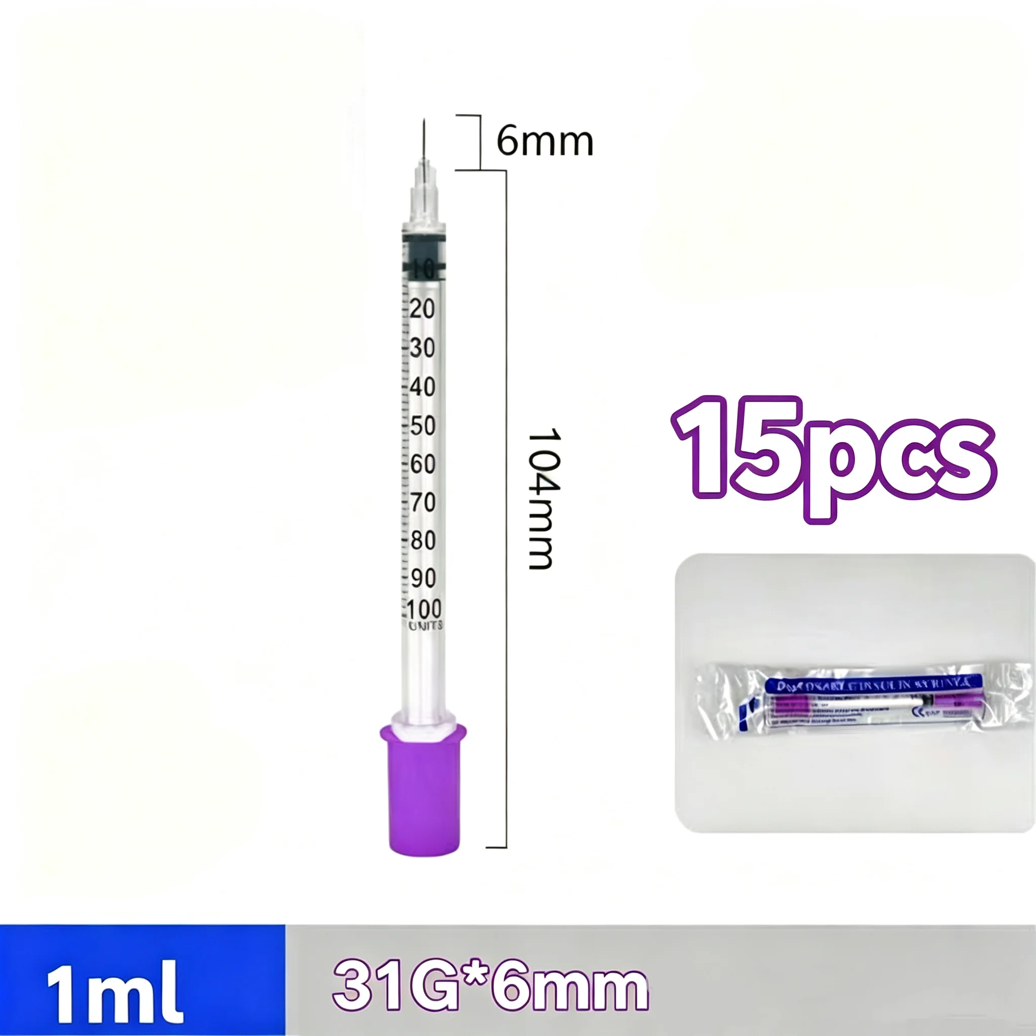 Variant: 1ml 31G 6mm 15pcs