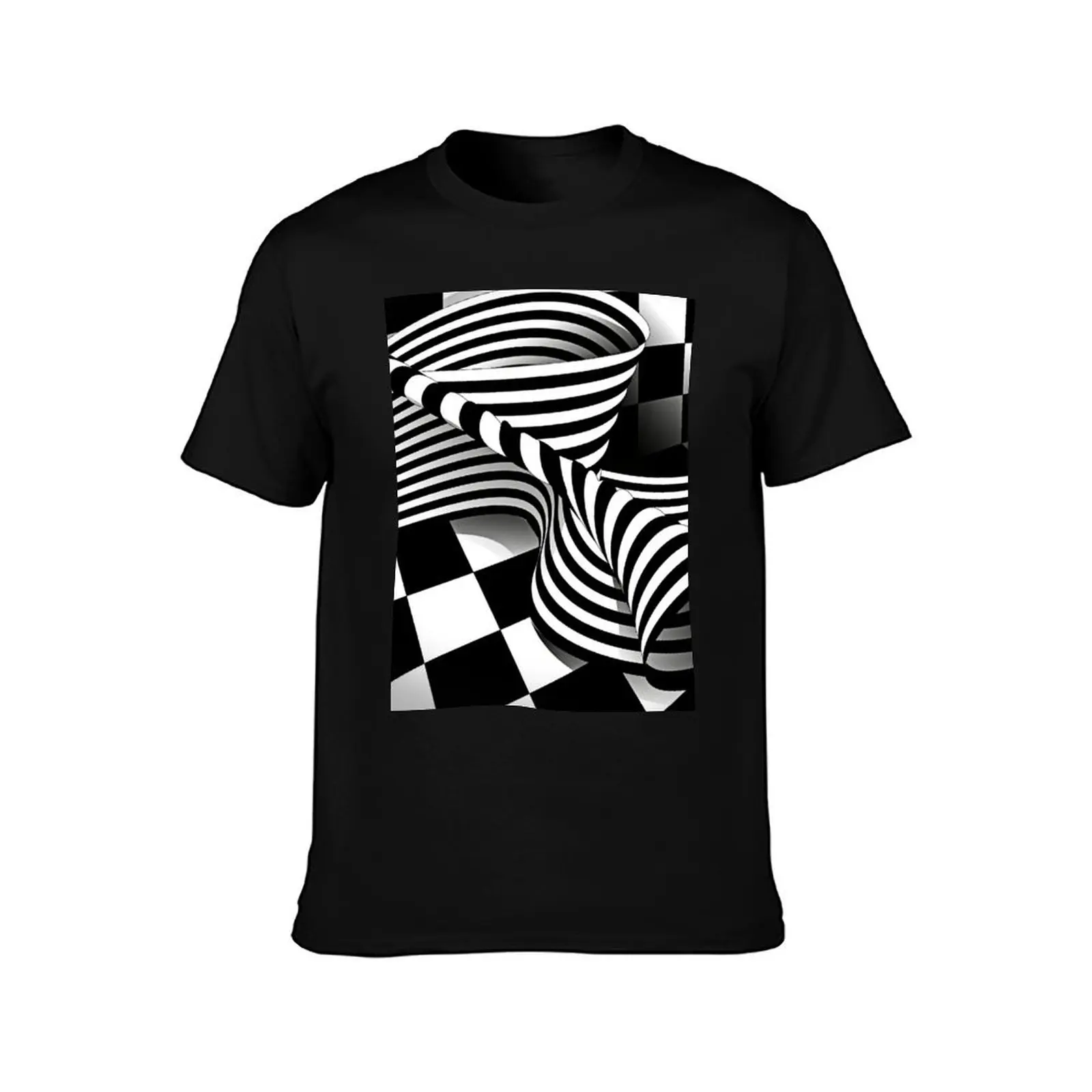Op Art Optical Effects Through Pattern and Line T-Shirt Athletic Fit Sports Short Sleeve Top T-Shirt