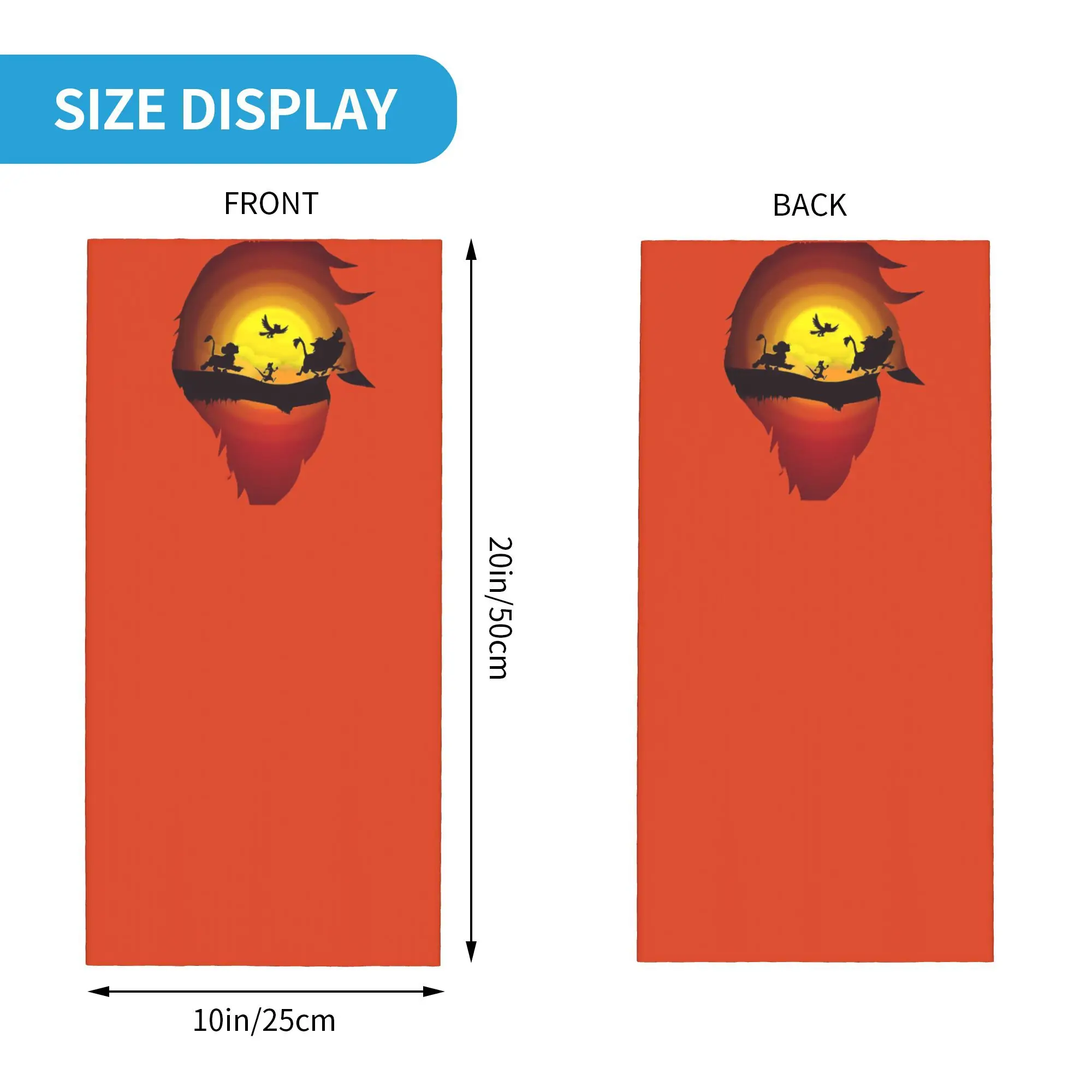 Hakuna Matata Bandana Penutup Leher Syal Masker Cetak Hiasan Kepala Hangat Lari Uniseks Dewasa Musim Dingin