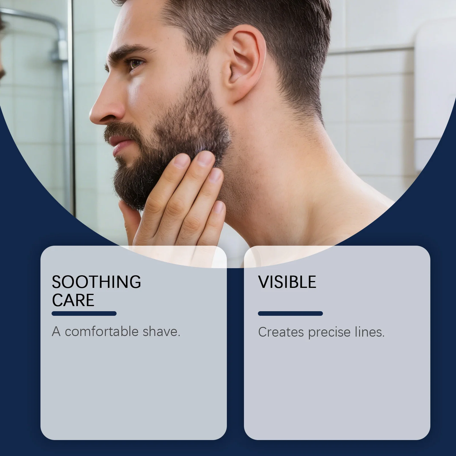 Men Smooth Shaving Cream, Daily Use, Soft Soothing, Hydrating, Nourishing, Refreshing Texture Non-sticky Light Care Cream