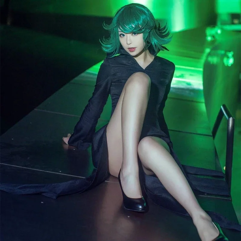Новый костюм для косплея «Торнадо ужасов» Senritsu No Tatsumaki, черный парик на выбор для Хэллоуина, Рождества, детской искусственной кожи