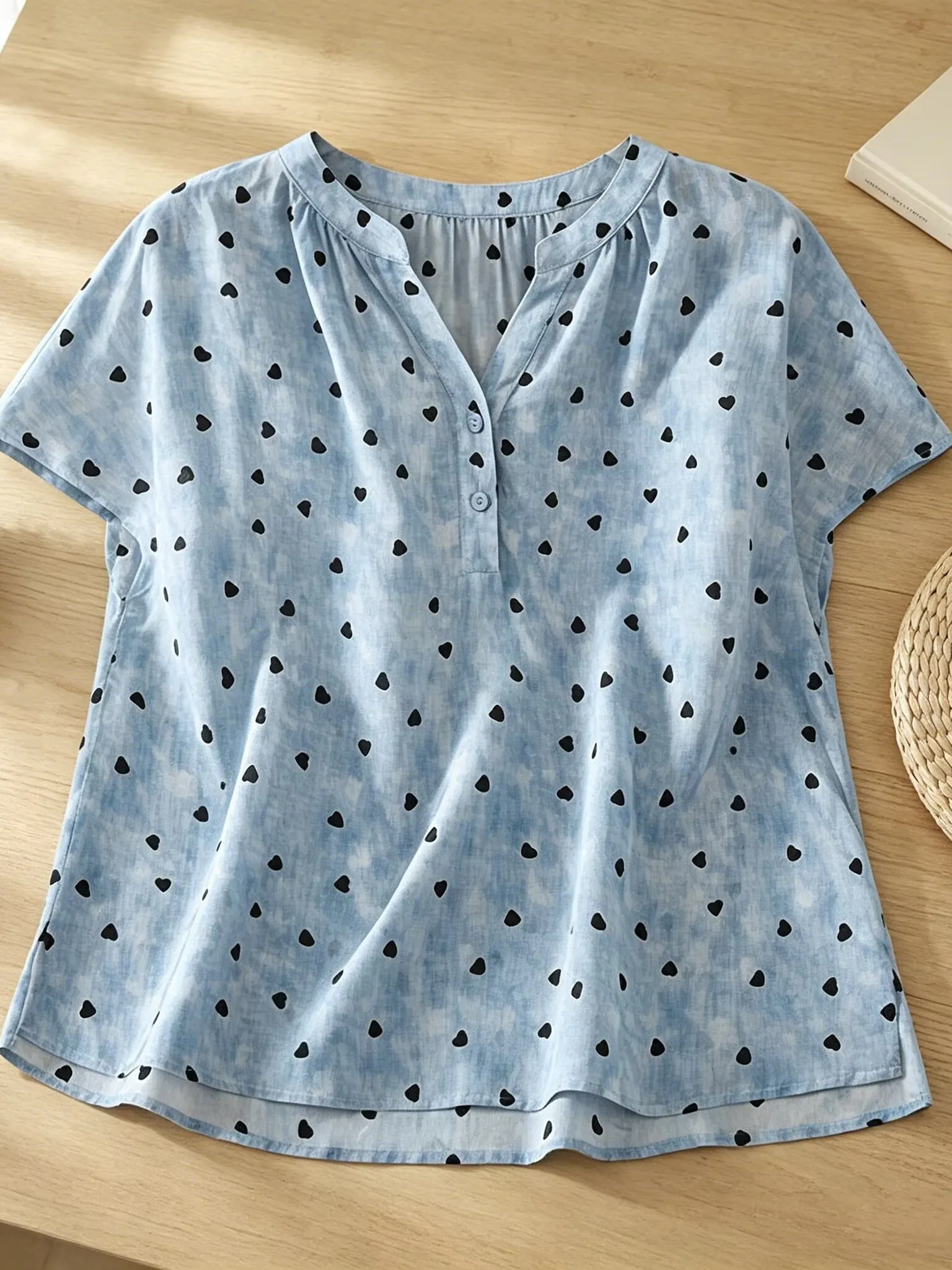 Large Size Polka Dot Shirt Artistic Vintage Slimming Ageless Short Sleeve Top Quality Brand Printed Casual Summer Women's Fas...