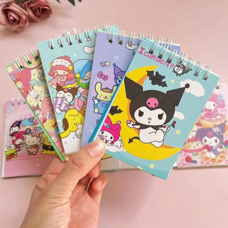 Sanurgente Family Memo Pads Coil Ple, Cute Little Ple, Student Prize, Notebook, Staacquering, Wholesale, 24PCs