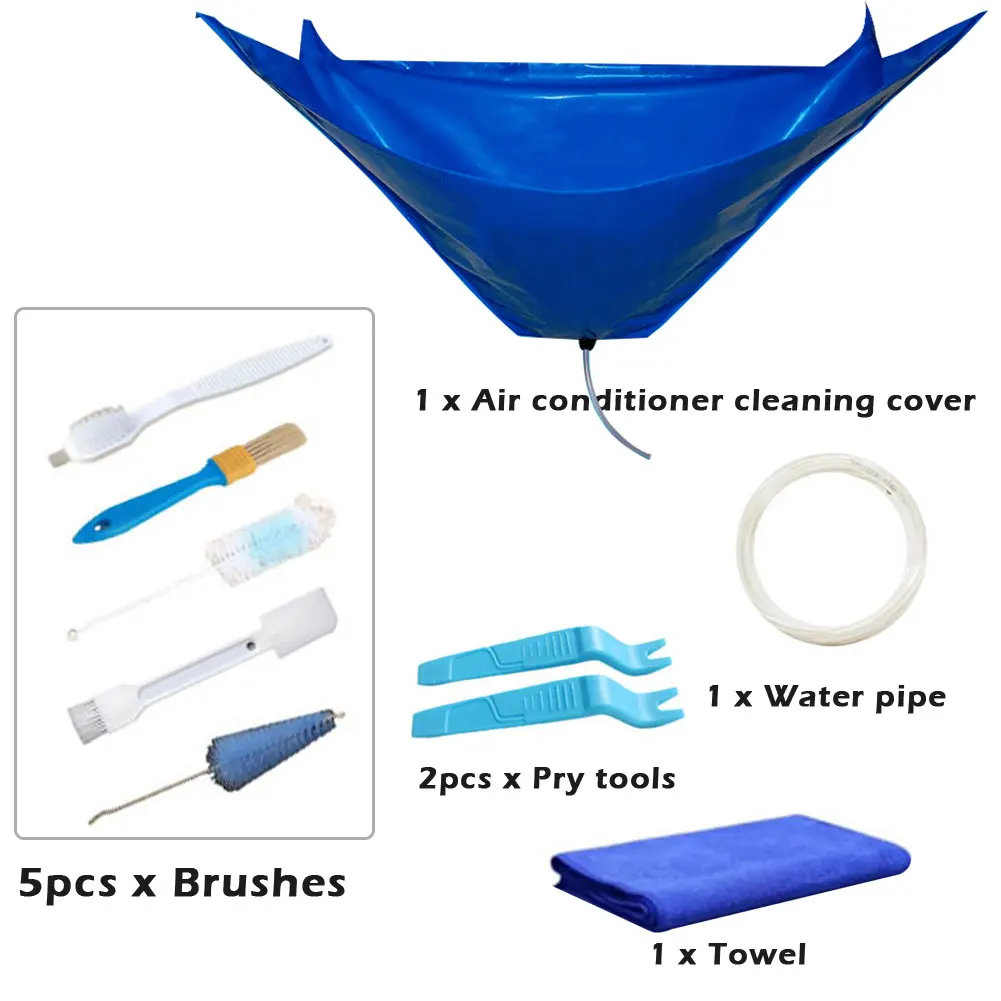 Air Conditioning Water Cover Full Set of Cleaning Tools with Water Pipe Air Conditioning Cleaning Cover Waterproof Rain