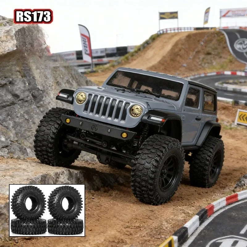 

4PCS 1.0" Soft Rubber Tyres for 1/24 Axial SCX24, 1/18 TRX4M RC Micro Crawler Car Wheels Tires Parts