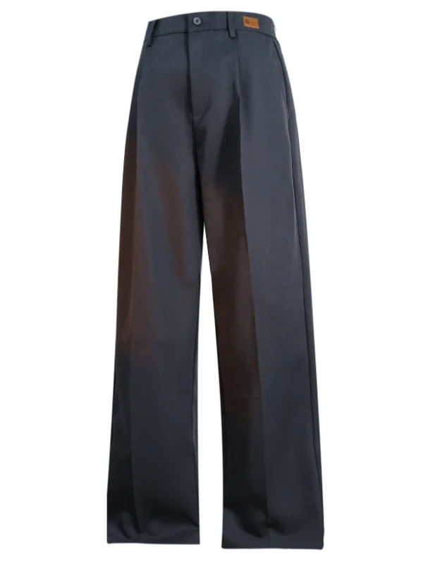 

Casual Men's Straight Leg Pants Spring Autumn Cleanfit Street Sle Suits Cool Loose Long Trousers Polyester Fiber Pure Color