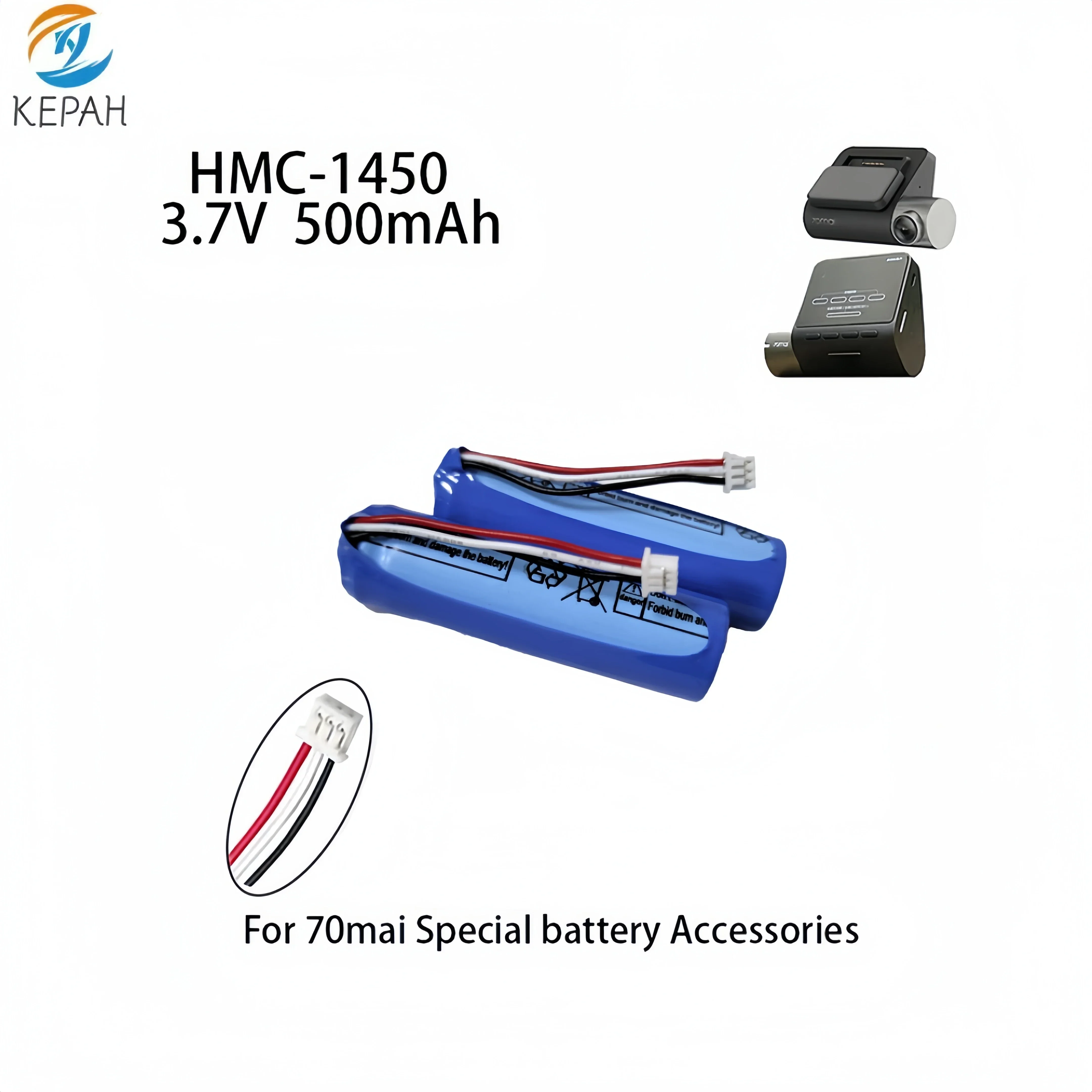 HMC1450 500mAh 3.7V 70mai Battery Lithium Battery Hmc1450 Dash Cam Pro Car Video Recorder Replacement DVR Accessories 500mah Pil