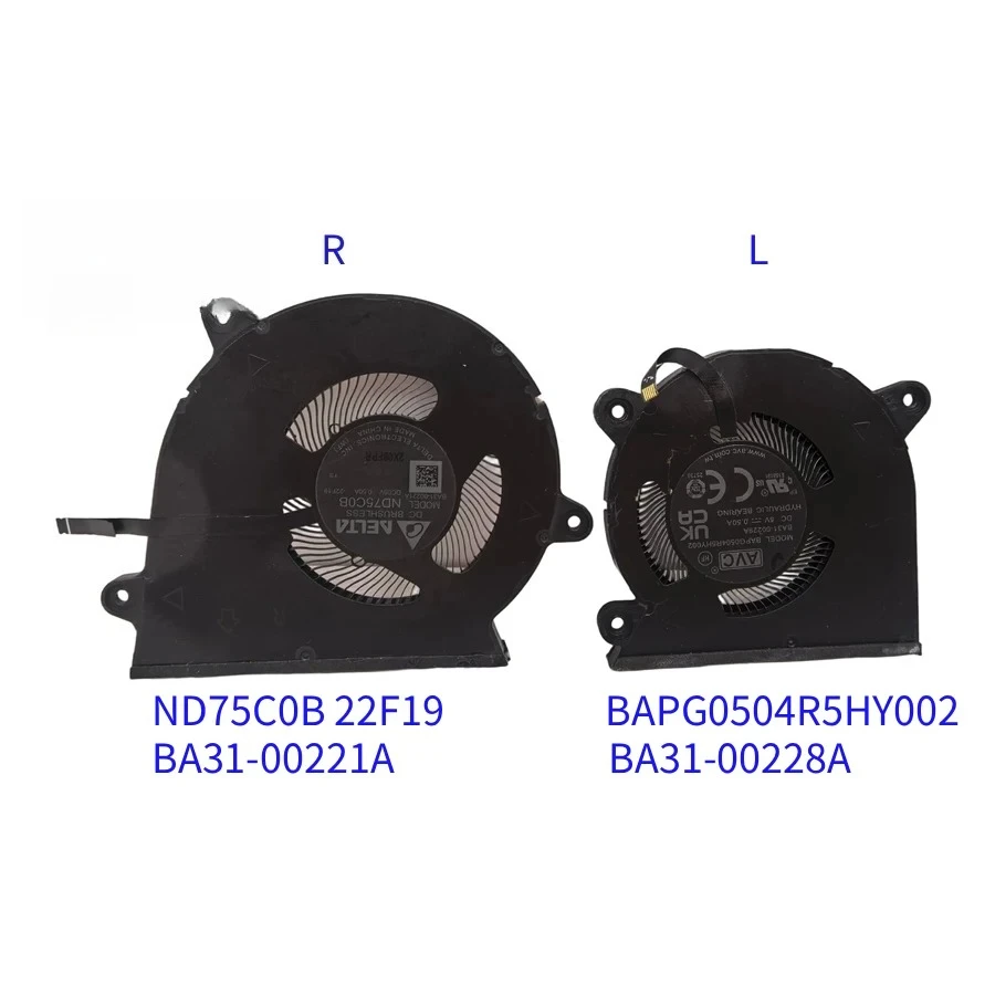 Fan suitable for Samsung NP940XGK BA62-01118A BA31-00229A BA31-00228A
