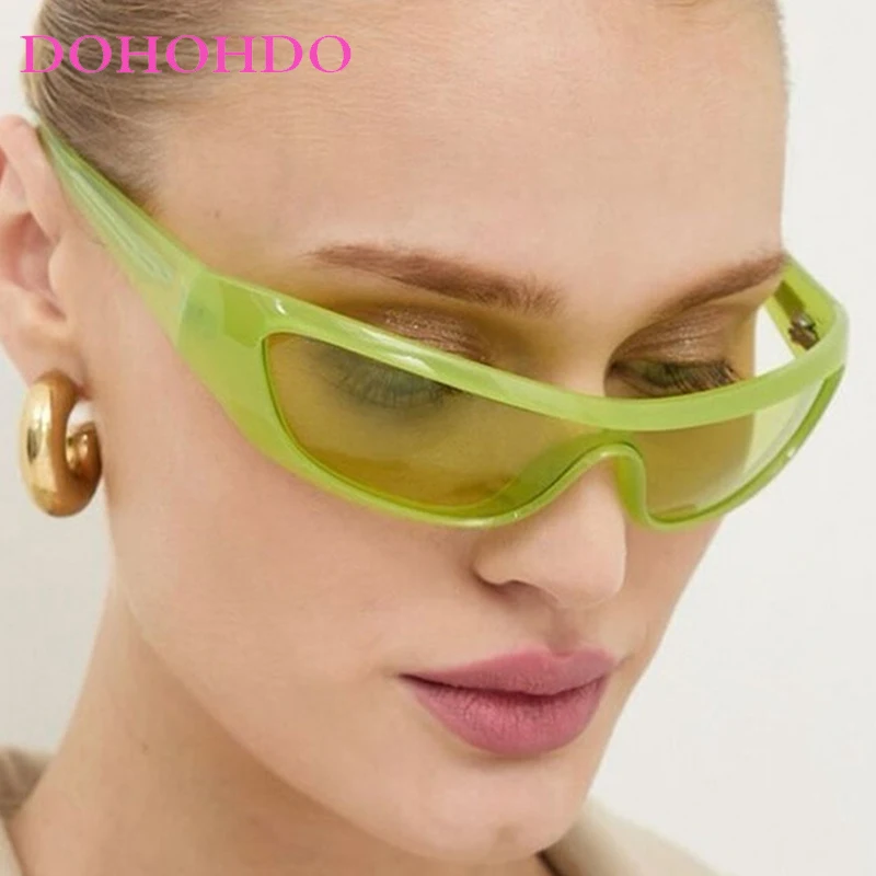 

Luxury Brand Y2K Punk Wrap Around Women's Sunglasses Fashion Vintage Men Sunglass Outdoor Sport Windproof Goggles Lentes UV400