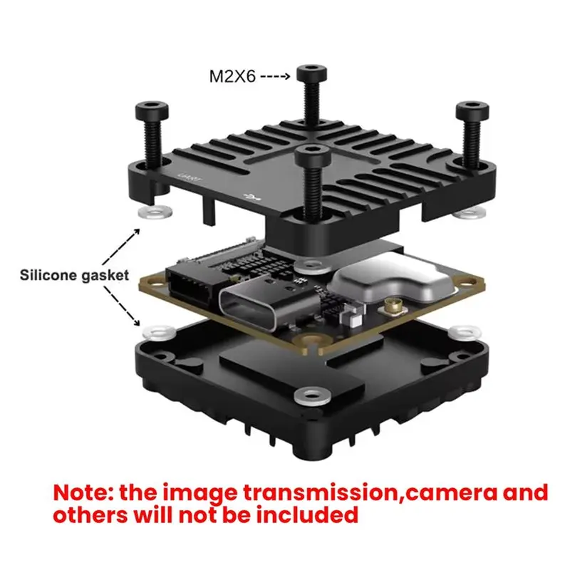 【セール中】dji-o4エアカメラ用レンズヒートシンク付きユニットケース-アルミ製パーツ