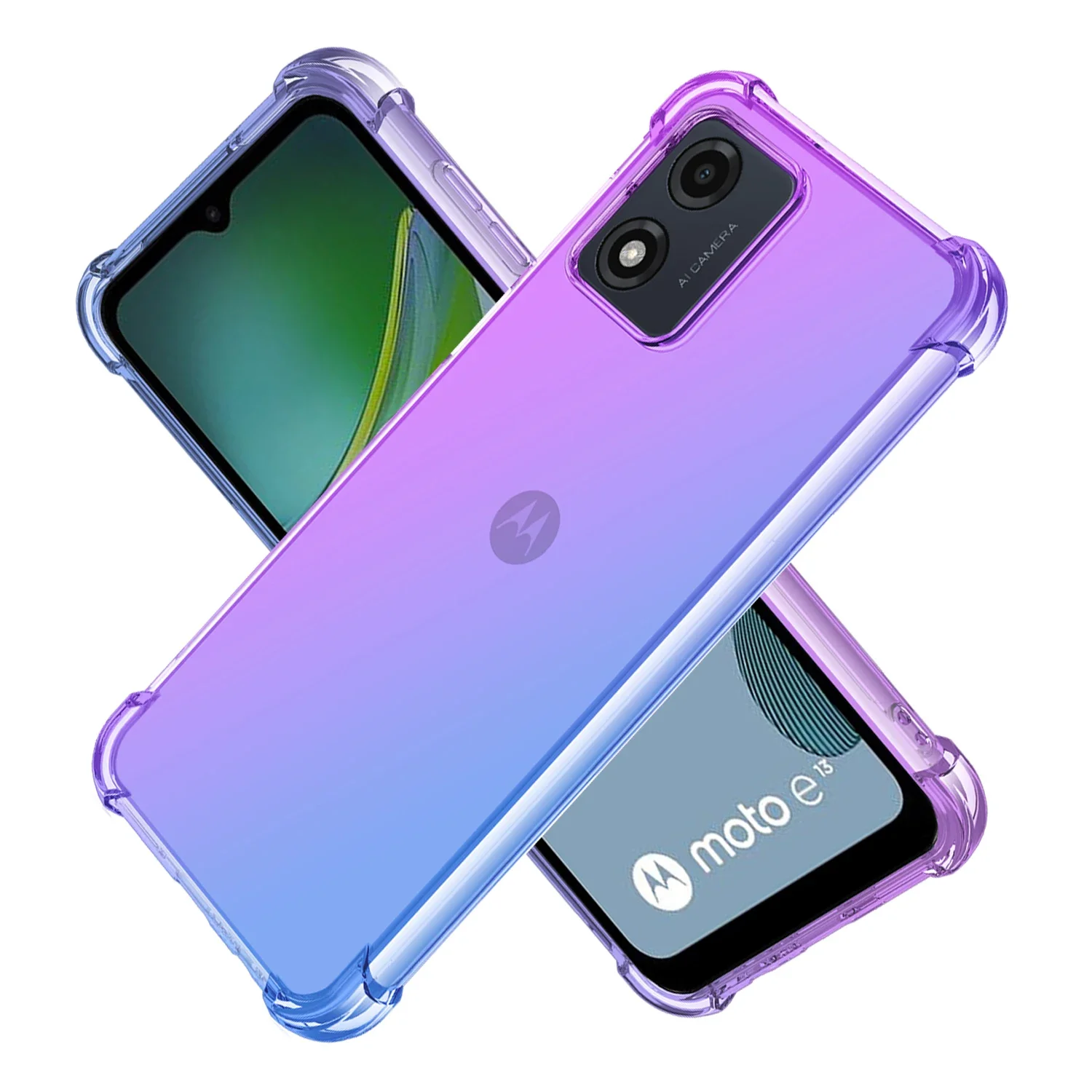 

Clear Cute Gradient Case for Motorola Moto E13 G13 G23 G53 G73 Slim Anti Scratch Flexible TPU Shockproof Phone Cover Moto G13