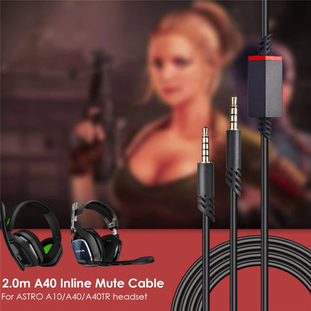 1 części wymienne do komputera 3.5mm wtyk Audio 2.0M inline wyciszający kabel sprężynowy/tkany przewód do kabel słuchawek Astro A10 A40 TR Mix Amp