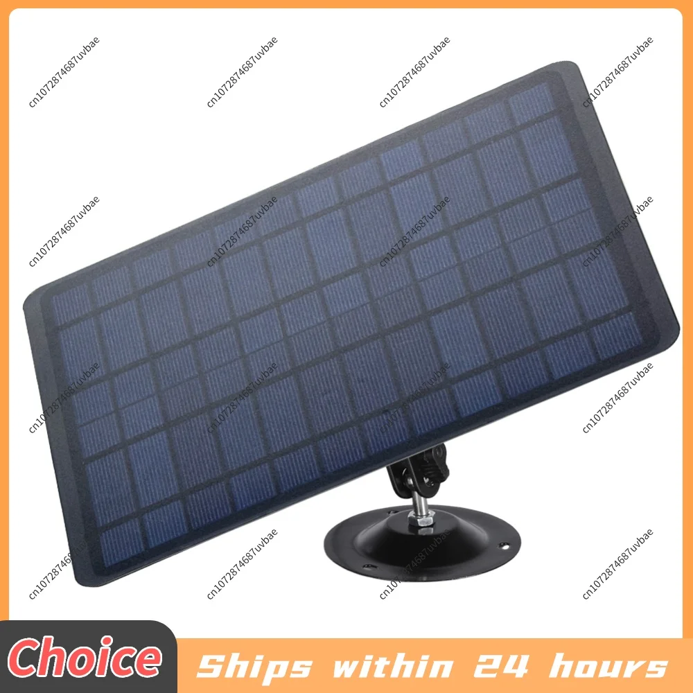 5V 10W Solar Panel IPX6 Waterproof Solar Panel Charger with Micro USB Charging Cable Solar Panel Kit for Security Camera
