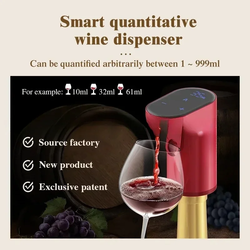 Intelligent Fully Automatic Electric Wine Dispenser and Extractor Drink Whiskey Alcohol Shot Wine Liquor Dispenser