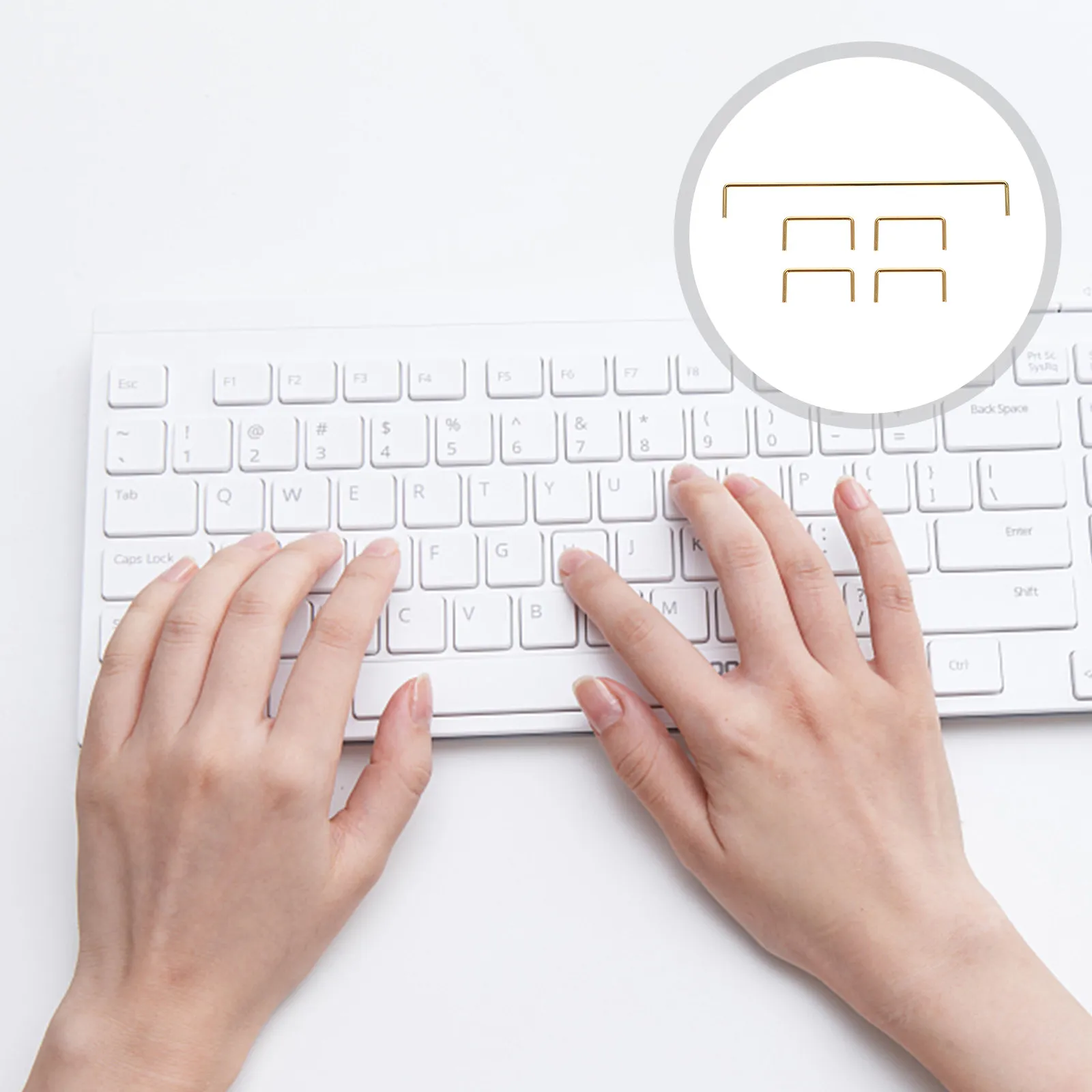 1Set Keyboard Stabilizer Steel Wire 2X 6.25x Gold Plated 16Mm Satellite for Large Keycap Stability Mount Plate Compatible