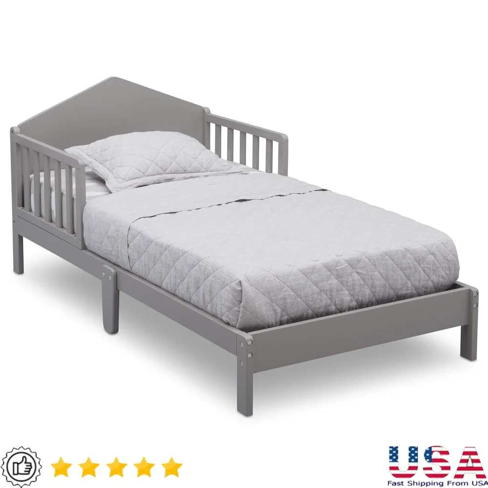 

Greenguard Gold Certified Toddler Bed Safe Low Profile Design with Guardrails Durable Wood Construction Easy Assembly Kids Room