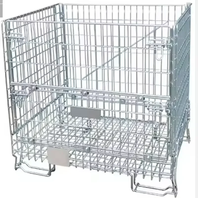 Mesh Container Warehouse Logistic Stackable Wire Mesh Container Transport Box Basket Container for Light Loading and Industry