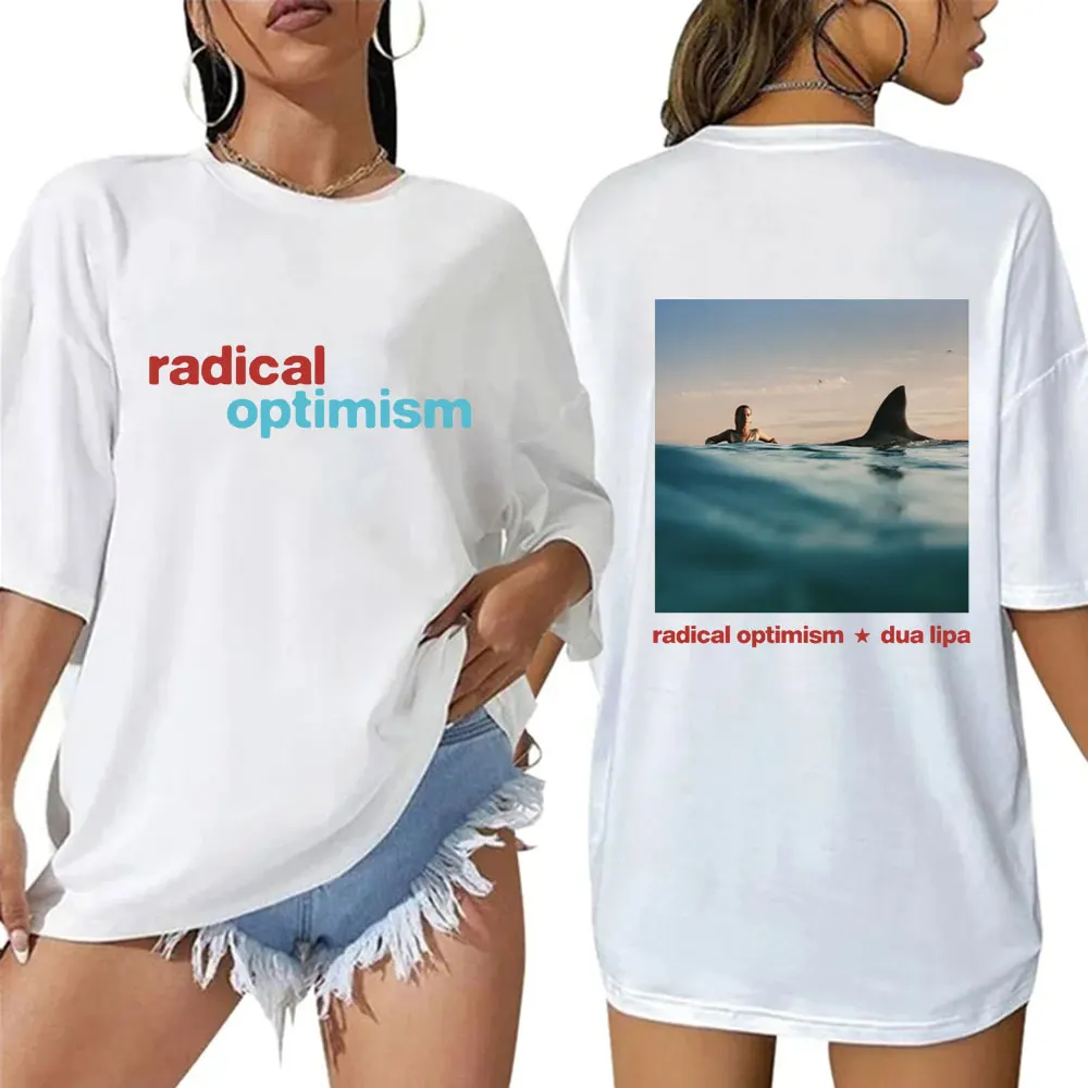 Singer Dua Lipa Radical Optimism 2024 Tour T-Shirt Fashion Vintage Men Women Vintage T-shirts Hip Hop Loose Cotton Casual Tees