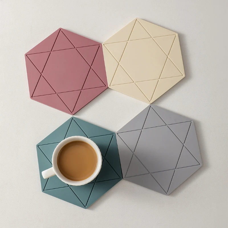 Simple silicone coaster insulation pad waterproof oil-proof tableware pad thickened pot and bowl table mat wholesale