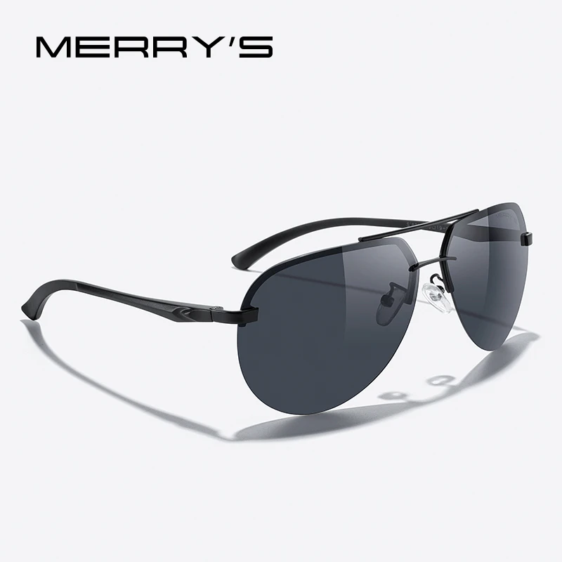 

MERRYS DESIGN Classic Pilot Polarized Sunglasses For Men Women Aluminum Alloy Rimless Frame UV400 Protection S8281N