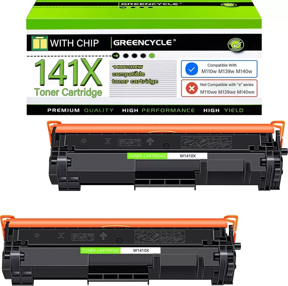 2PK W1410X Compatible HP Toner Cartridges Work with HP LaserJet M110w MFP M140w