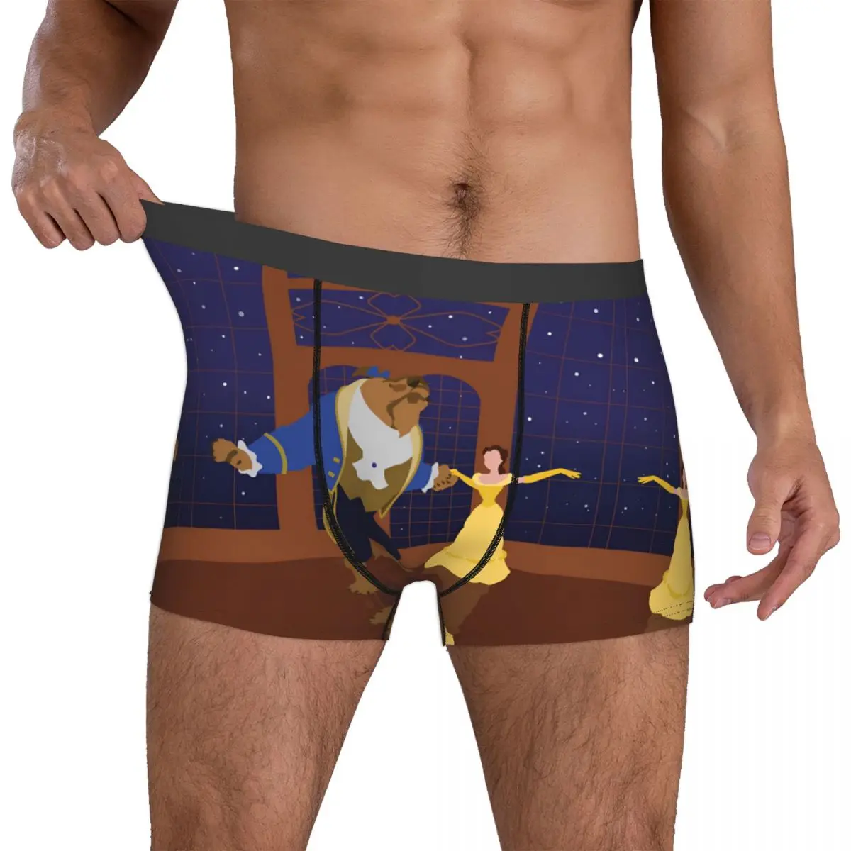 

Custom Beautyes Anime Beastes Underwear Men Breathable Belle Beast Boxer Briefs Shorts Panties Soft Underpants For Male