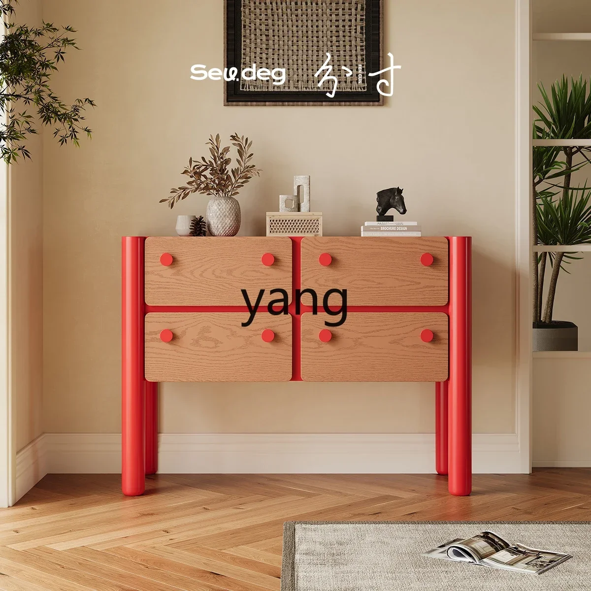 

CX simple modern special-shaped chest cabinet living room against the wall art side cabinet bedroom bedside creative cabinet