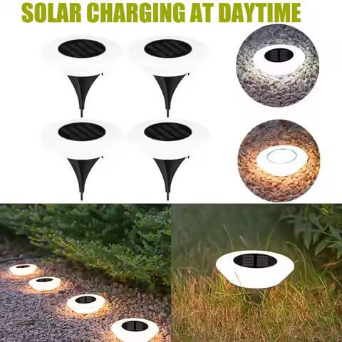 Solar Ground Lights 1/4Pack LED Lawn Lamp Outdoors Floor Lamp Landscape Light for Garden Pathway Yard Deck Camping Decor