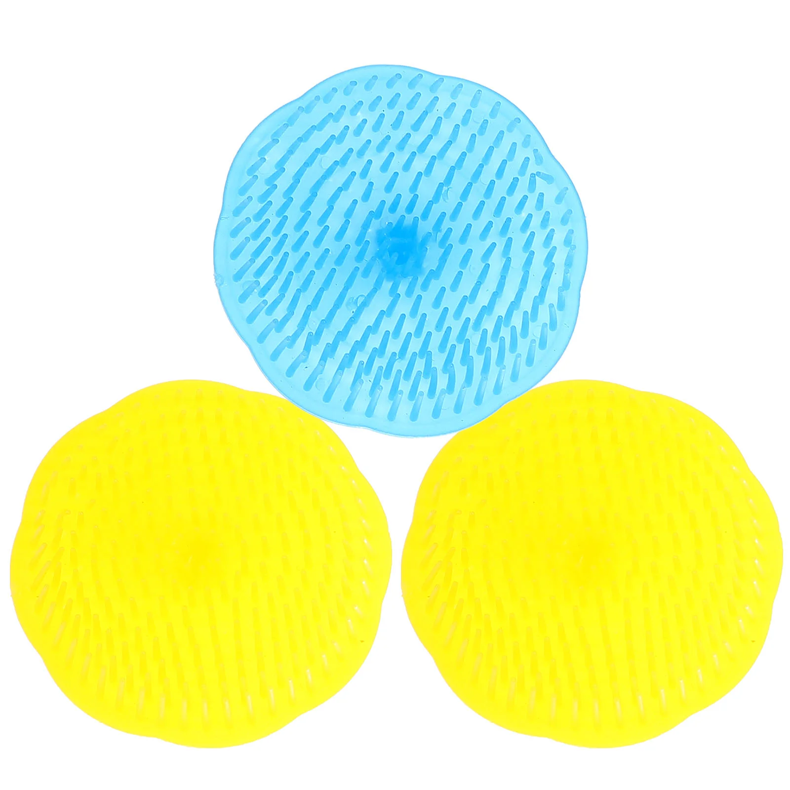3 Pcs Shower Brush Head Bath Shampoo Hair Scalp Massager Hairbrush Mini Quincunx