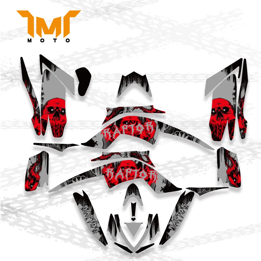 

For Custom Team Graphics Backgrounds Decals Stickers Kit For YAMAHA 13-21 RAPTOR 700 Decals Stickers